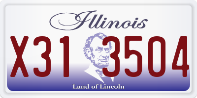 IL license plate X313504
