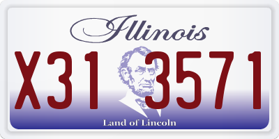 IL license plate X313571