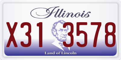 IL license plate X313578