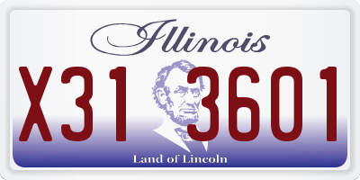 IL license plate X313601