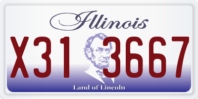IL license plate X313667