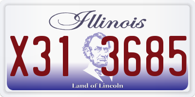 IL license plate X313685
