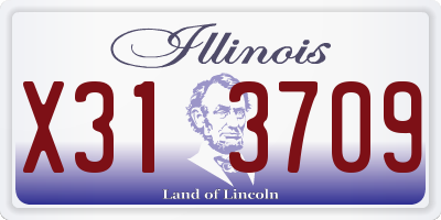 IL license plate X313709