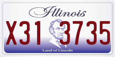 IL license plate X313735