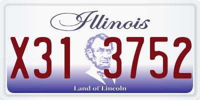 IL license plate X313752