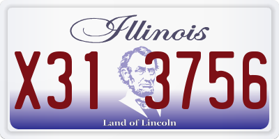 IL license plate X313756