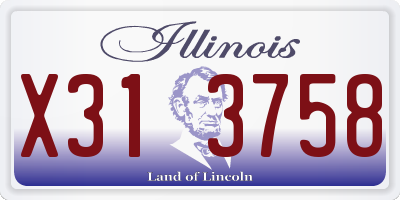 IL license plate X313758