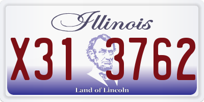 IL license plate X313762
