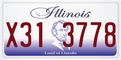 IL license plate X313778