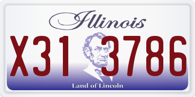 IL license plate X313786
