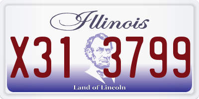 IL license plate X313799