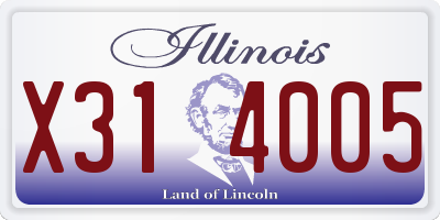 IL license plate X314005