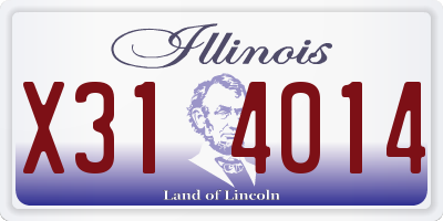 IL license plate X314014