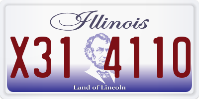 IL license plate X314110
