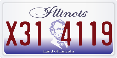 IL license plate X314119