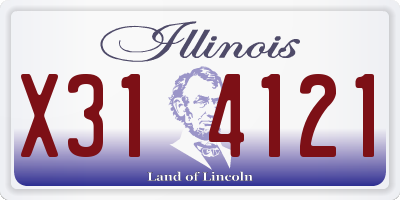 IL license plate X314121