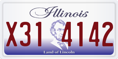 IL license plate X314142