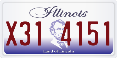 IL license plate X314151