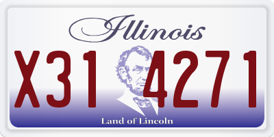 IL license plate X314271