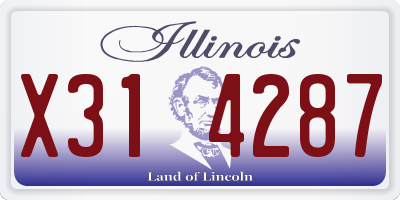 IL license plate X314287
