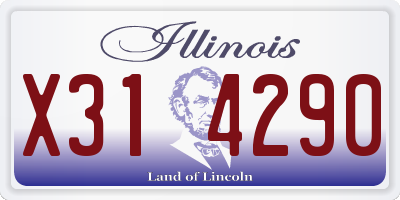 IL license plate X314290