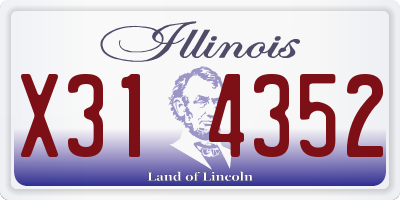 IL license plate X314352