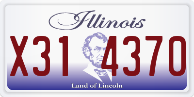 IL license plate X314370