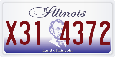 IL license plate X314372