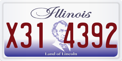 IL license plate X314392