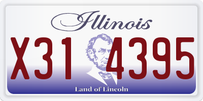 IL license plate X314395