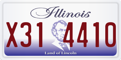 IL license plate X314410