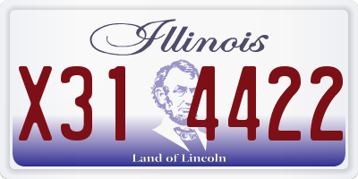 IL license plate X314422
