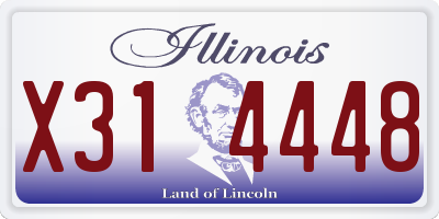 IL license plate X314448