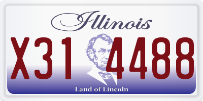IL license plate X314488