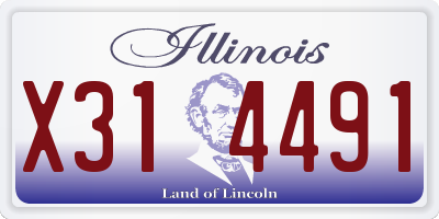 IL license plate X314491