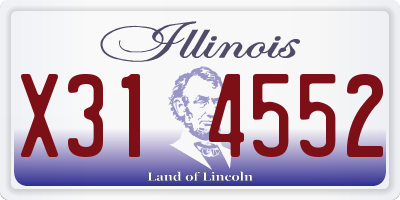 IL license plate X314552