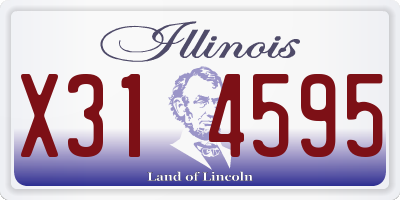 IL license plate X314595