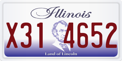 IL license plate X314652