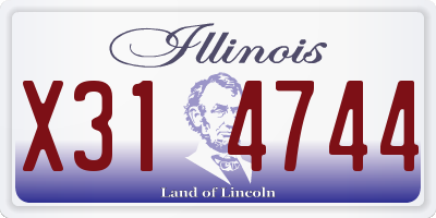 IL license plate X314744