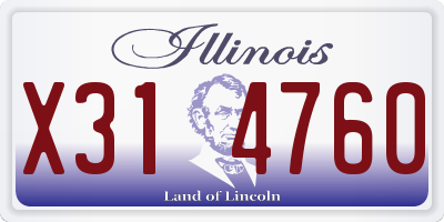 IL license plate X314760