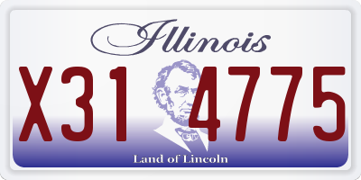 IL license plate X314775