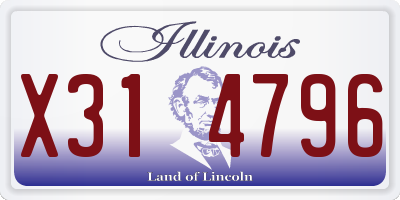 IL license plate X314796