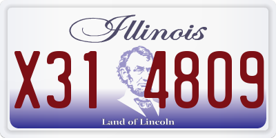 IL license plate X314809