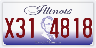 IL license plate X314818