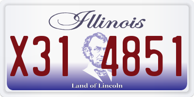 IL license plate X314851