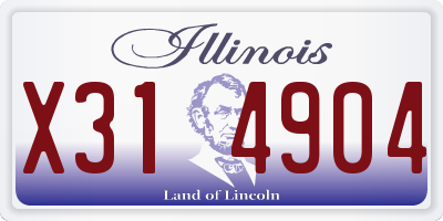 IL license plate X314904