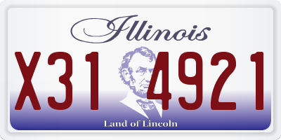 IL license plate X314921