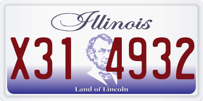 IL license plate X314932