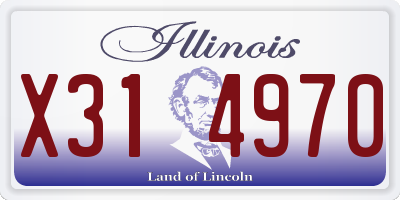 IL license plate X314970