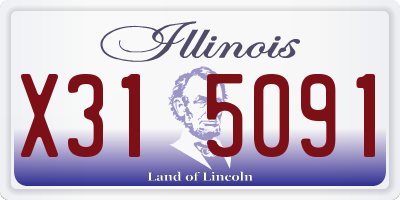 IL license plate X315091